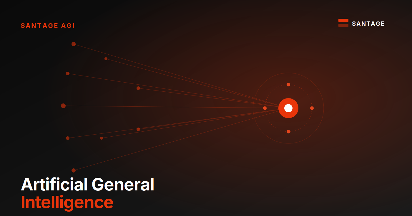 Artificial General Intelligence (AGI): Santage editorial illustration