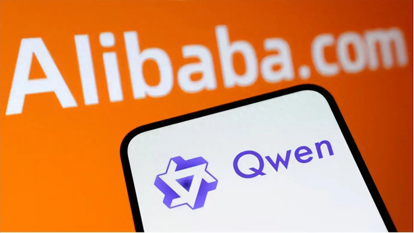 The red Qwen wordmark over a stylized global benchmark leaderboard on a black field, representing Alibaba's Qwen3.8-Max reaching the frontier