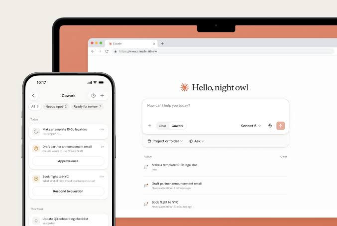 Claude interface combining chat, documents and slide creation in one window