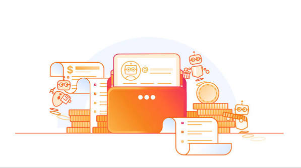 A red digital wallet icon feeding two smaller agent wallets on a black field, representing Cloudflare Wallets for AI agents