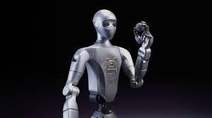 Humanoid robot holding a small sphere, representing Nvidia Cosmos 3 physical AI capabilities