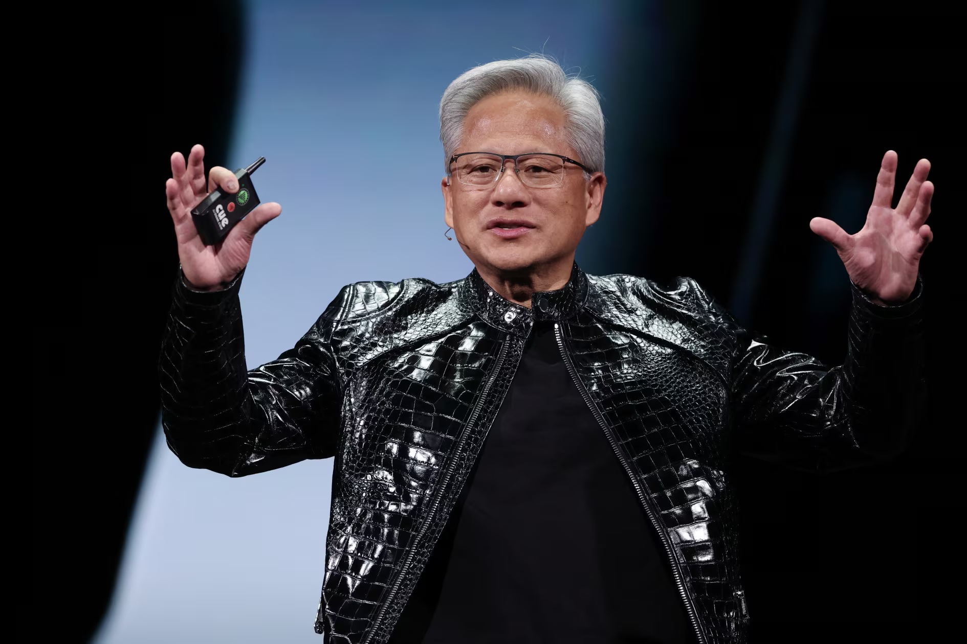 Nvidia CEO Jensen Huang on stage at COMPUTEX 2026