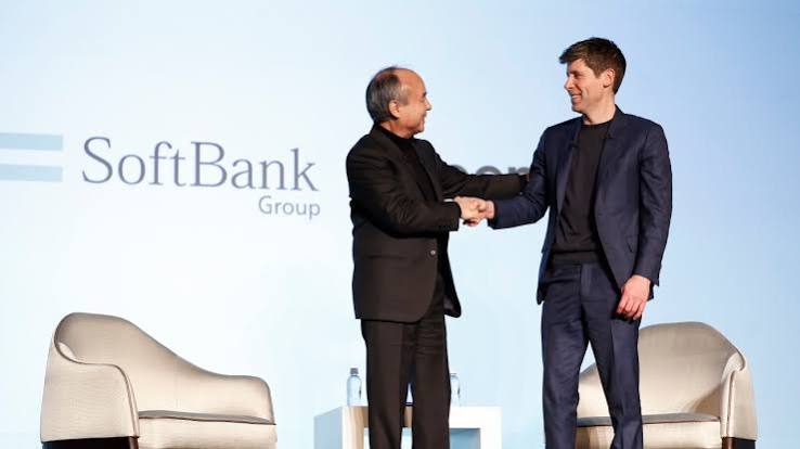 SoftBank and OpenAI signage representing SoftBank's debt-financed OpenAI investment