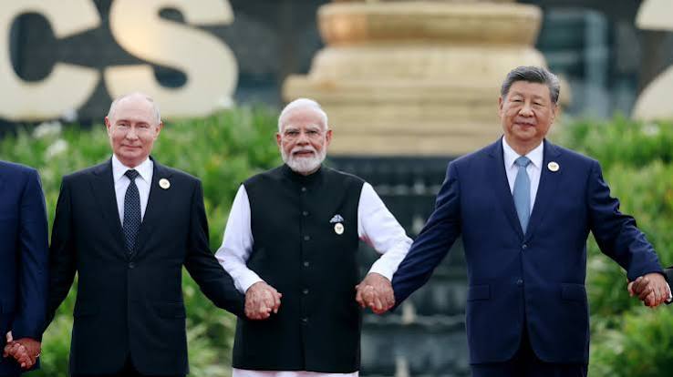 Xi Jinping addressing leaders at the 18th BRICS summit in New Delhi, September 2026