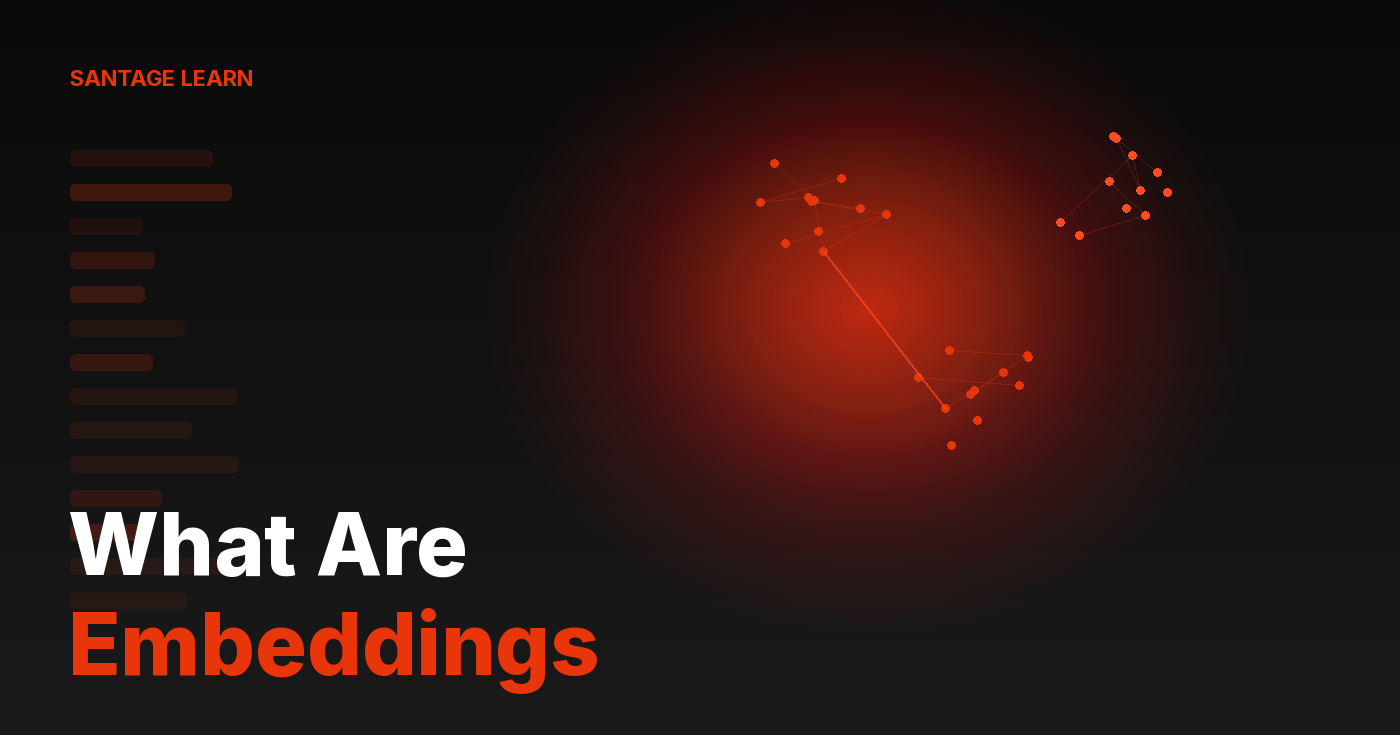 Embeddings in AI: Santage editorial illustration