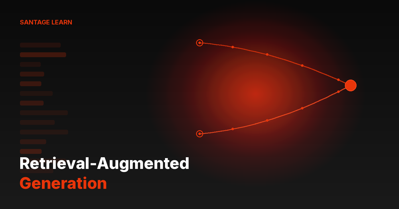 Retrieval-Augmented Generation: Santage editorial illustration